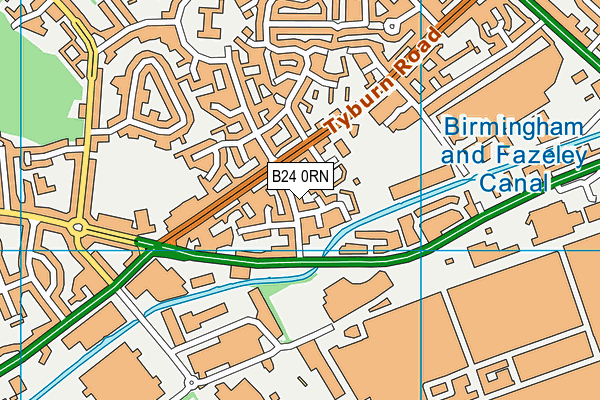 B24 0RN map - OS VectorMap District (Ordnance Survey)