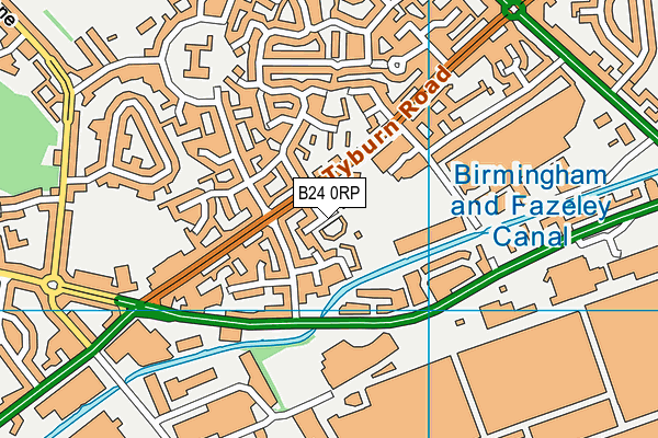 B24 0RP map - OS VectorMap District (Ordnance Survey)