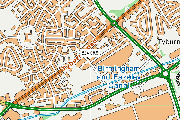 B24 0RS map - OS VectorMap District (Ordnance Survey)