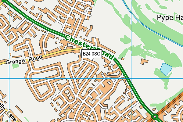 B24 0SG map - OS VectorMap District (Ordnance Survey)
