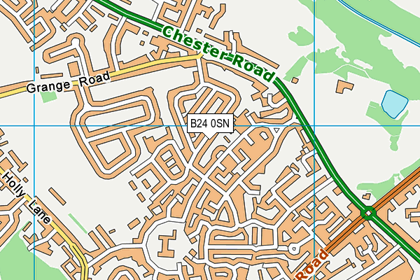 B24 0SN map - OS VectorMap District (Ordnance Survey)