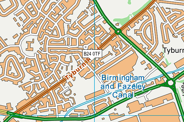 B24 0TF map - OS VectorMap District (Ordnance Survey)