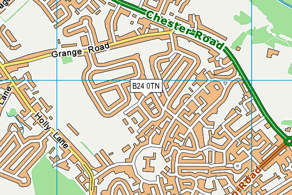 B24 0TN map - OS VectorMap District (Ordnance Survey)