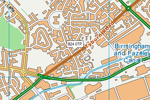 B24 0TP map - OS VectorMap District (Ordnance Survey)
