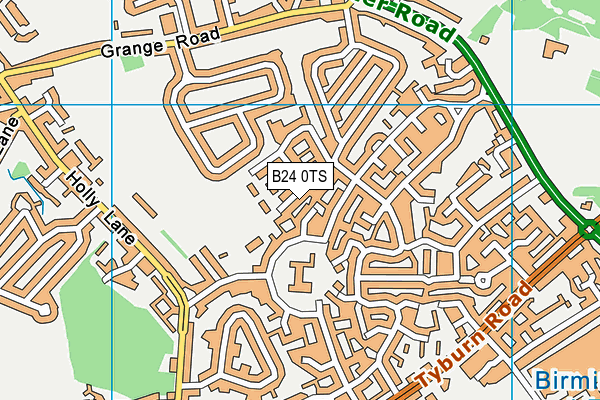 B24 0TS map - OS VectorMap District (Ordnance Survey)