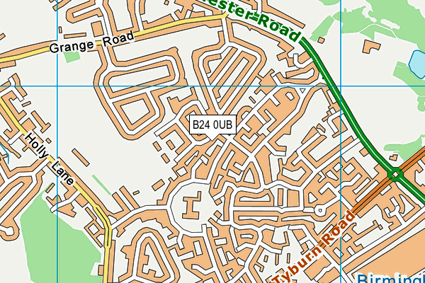 B24 0UB map - OS VectorMap District (Ordnance Survey)