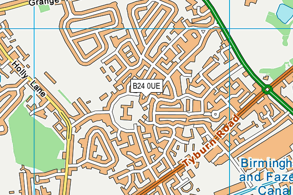 B24 0UE map - OS VectorMap District (Ordnance Survey)