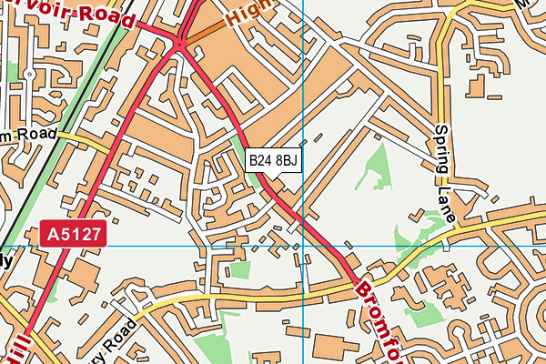 B24 8BJ map - OS VectorMap District (Ordnance Survey)