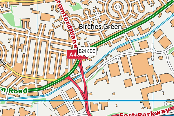 B24 8DE map - OS VectorMap District (Ordnance Survey)