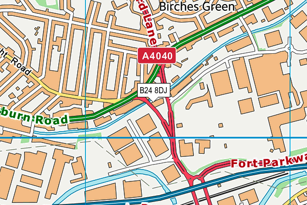 B24 8DJ map - OS VectorMap District (Ordnance Survey)