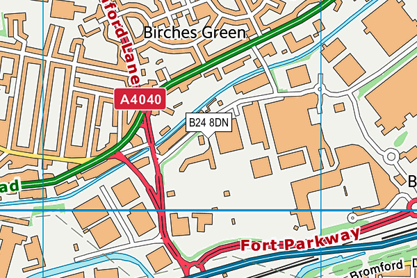 B24 8DN map - OS VectorMap District (Ordnance Survey)