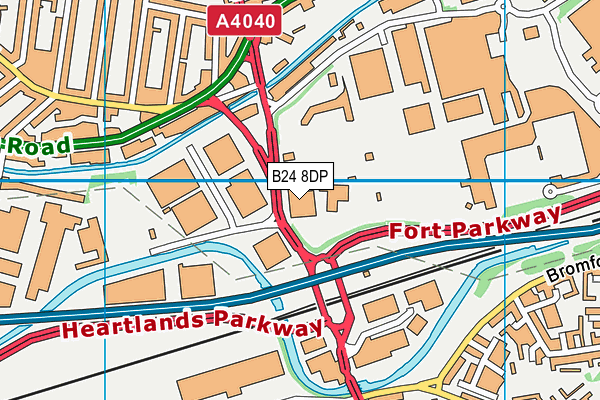 B24 8DP map - OS VectorMap District (Ordnance Survey)