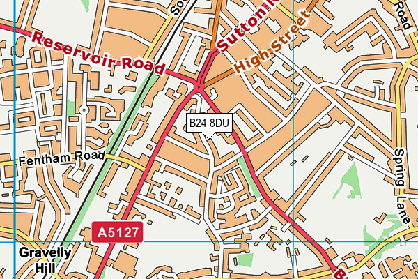 B24 8DU map - OS VectorMap District (Ordnance Survey)