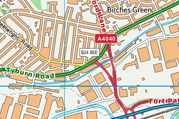 B24 8EE map - OS VectorMap District (Ordnance Survey)