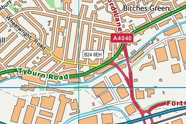 B24 8EH map - OS VectorMap District (Ordnance Survey)