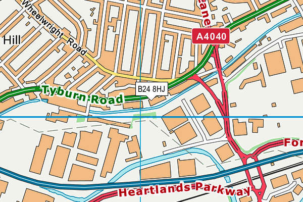 B24 8HJ map - OS VectorMap District (Ordnance Survey)