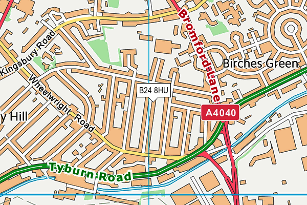 B24 8HU map - OS VectorMap District (Ordnance Survey)