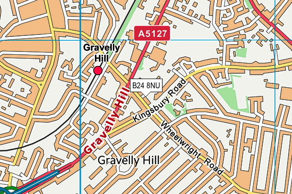 B24 8NU map - OS VectorMap District (Ordnance Survey)