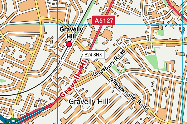 B24 8NX map - OS VectorMap District (Ordnance Survey)