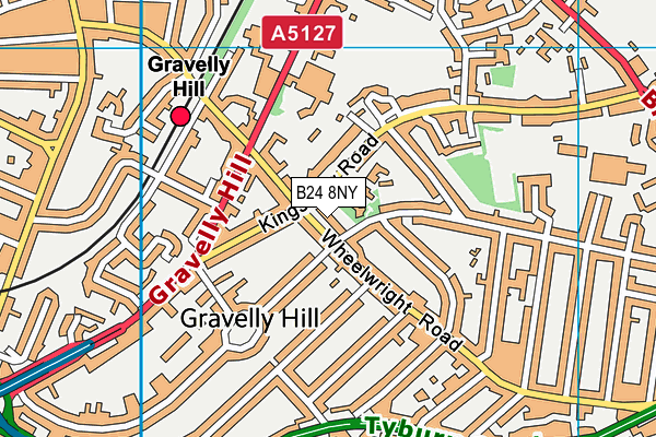 B24 8NY map - OS VectorMap District (Ordnance Survey)