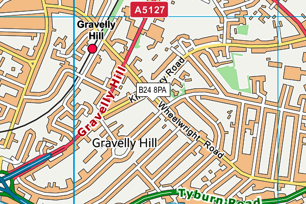 B24 8PA map - OS VectorMap District (Ordnance Survey)