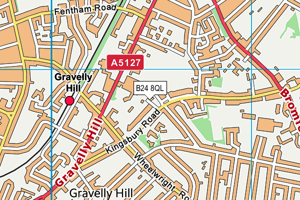 B24 8QL map - OS VectorMap District (Ordnance Survey)