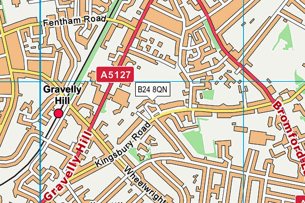 B24 8QN map - OS VectorMap District (Ordnance Survey)