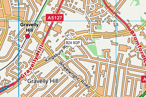 B24 8QP map - OS VectorMap District (Ordnance Survey)