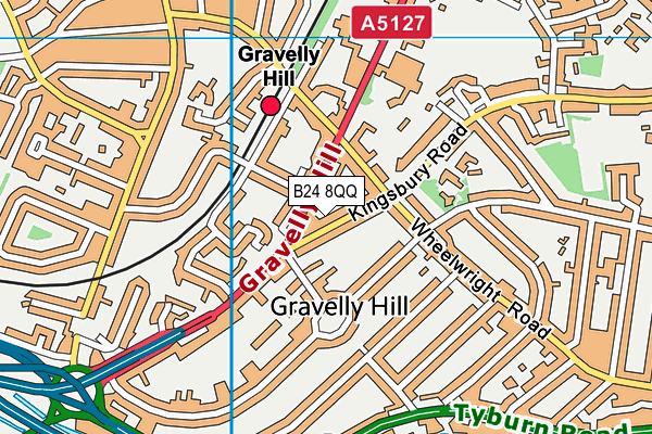 B24 8QQ map - OS VectorMap District (Ordnance Survey)