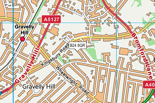 B24 8QR map - OS VectorMap District (Ordnance Survey)