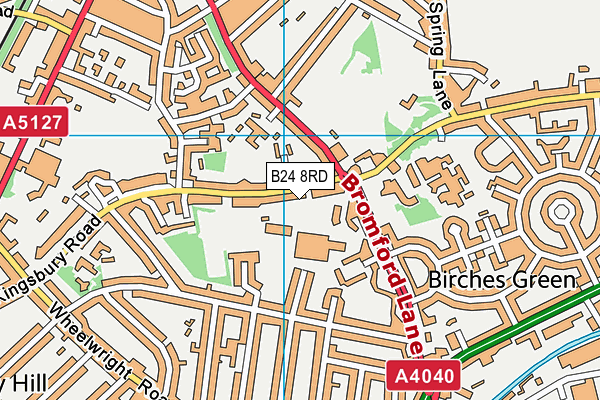 B24 8RD map - OS VectorMap District (Ordnance Survey)