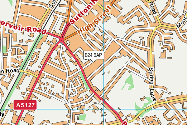 B24 9AP map - OS VectorMap District (Ordnance Survey)