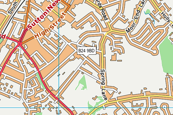 B24 9BD map - OS VectorMap District (Ordnance Survey)