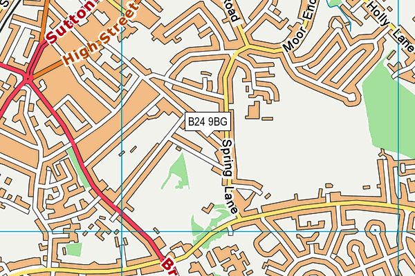 B24 9BG map - OS VectorMap District (Ordnance Survey)