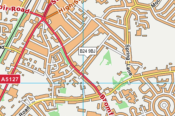 Rookery Park map (B24 9BJ) - OS VectorMap District (Ordnance Survey)