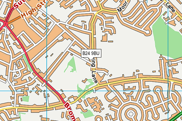 B24 9BU map - OS VectorMap District (Ordnance Survey)