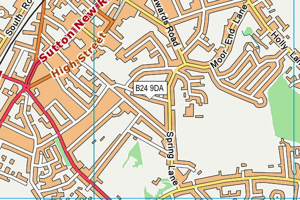B24 9DA map - OS VectorMap District (Ordnance Survey)