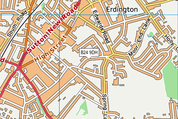 B24 9DH map - OS VectorMap District (Ordnance Survey)