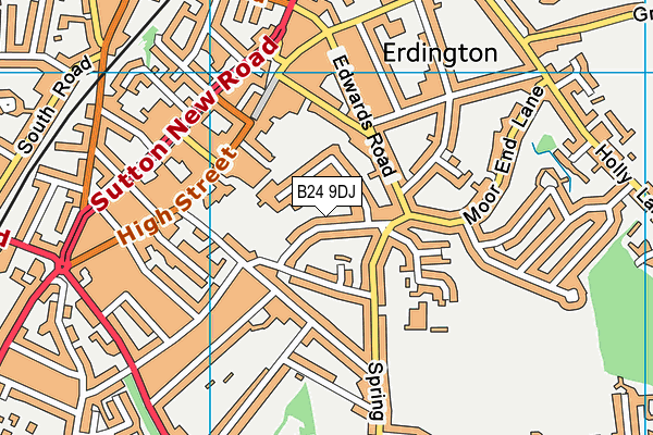 B24 9DJ map - OS VectorMap District (Ordnance Survey)