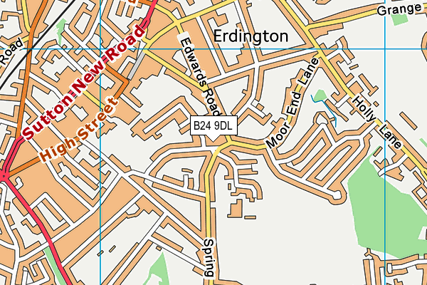B24 9DL map - OS VectorMap District (Ordnance Survey)