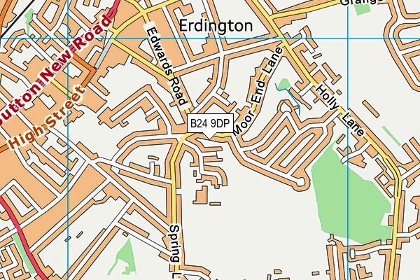 B24 9DP map - OS VectorMap District (Ordnance Survey)