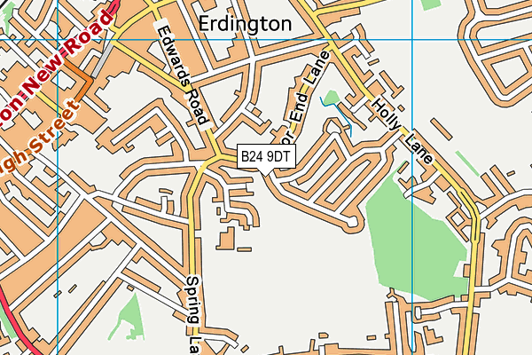 B24 9DT map - OS VectorMap District (Ordnance Survey)