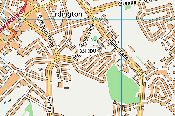 B24 9DU map - OS VectorMap District (Ordnance Survey)