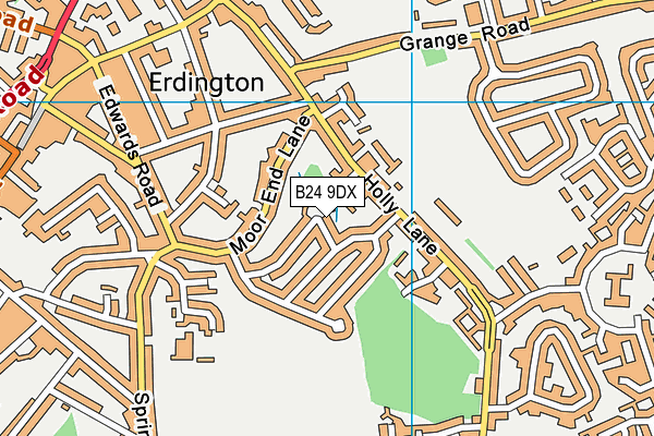 B24 9DX map - OS VectorMap District (Ordnance Survey)