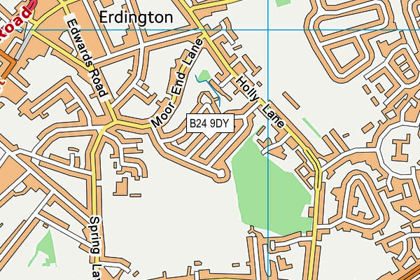 B24 9DY map - OS VectorMap District (Ordnance Survey)