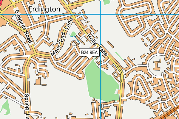 B24 9EA map - OS VectorMap District (Ordnance Survey)