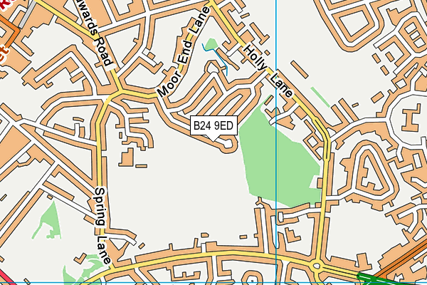 B24 9ED map - OS VectorMap District (Ordnance Survey)