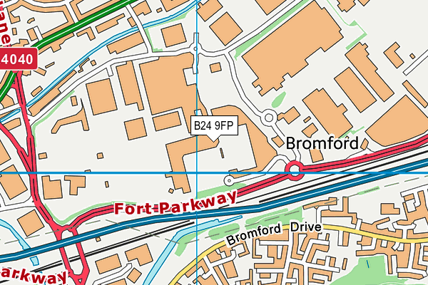 B24 9FP map - OS VectorMap District (Ordnance Survey)