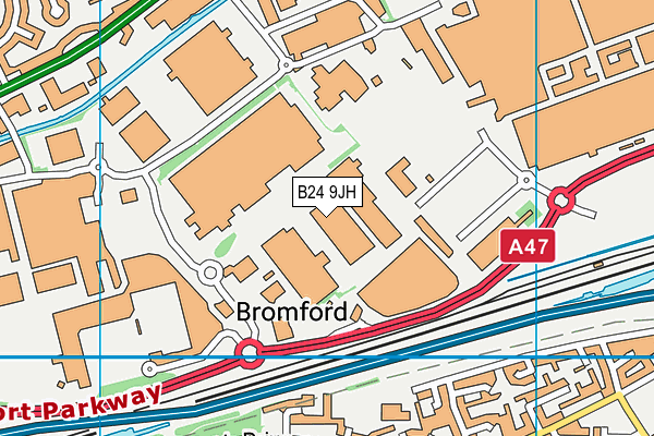 B24 9JH map - OS VectorMap District (Ordnance Survey)