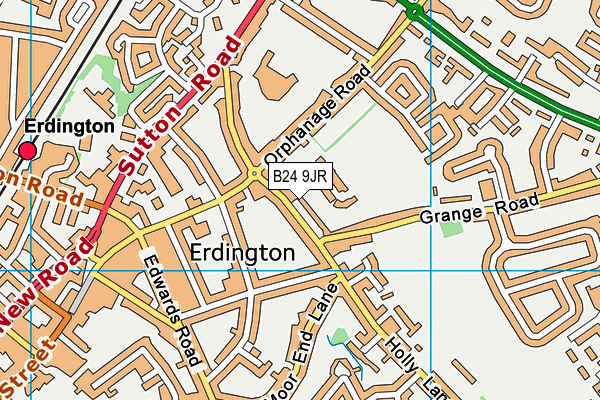 B24 9JR map - OS VectorMap District (Ordnance Survey)